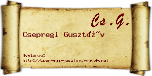 Csepregi Gusztáv névjegykártya