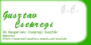 gusztav csepregi business card